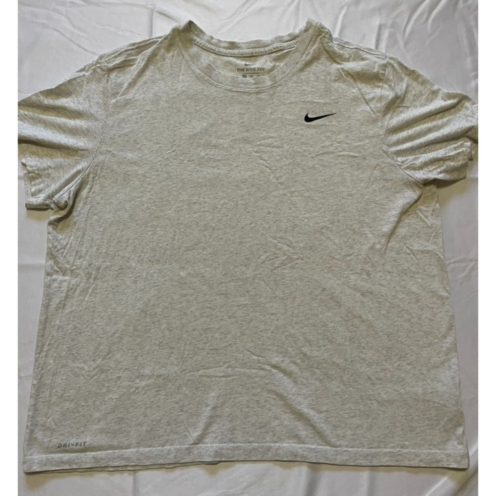 NIKE TEE SHIRT SHORT SLEEVE 2XL HEATHER GREY MENS - Picture 5 of 9